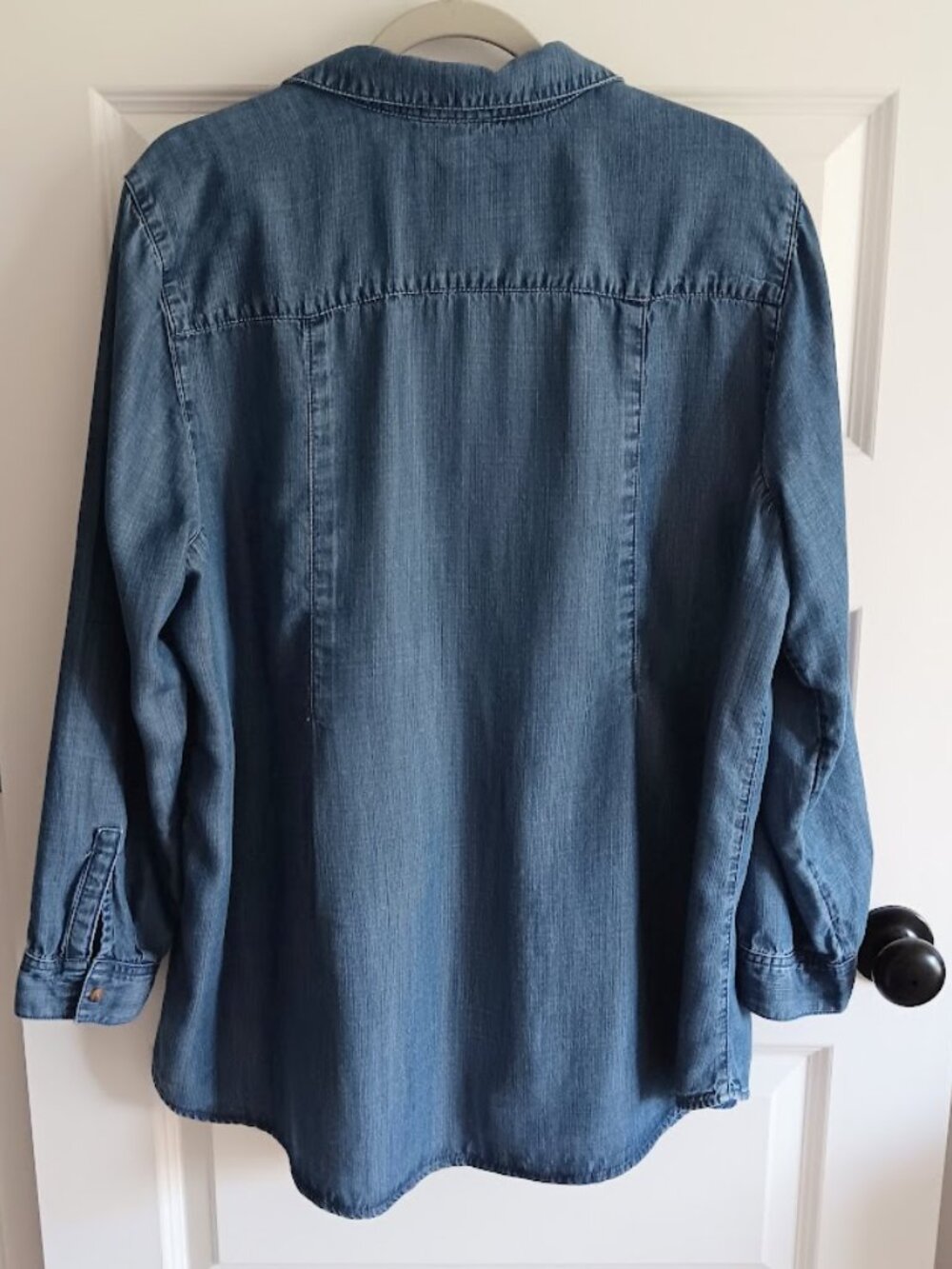 J Jill 2X Denim Long Sleeve Shirt Pockets - Picture 3 of 7